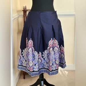 Pleated A-Line Flare Skirt Multicolor